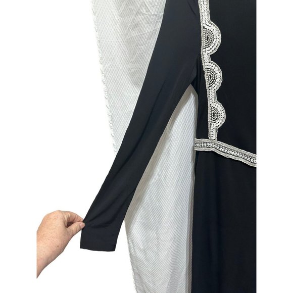 Tory Burch Black Embellished Maci Dress XS Style 41132431 ($495 Retail) FLAW - Picture 4 of 13